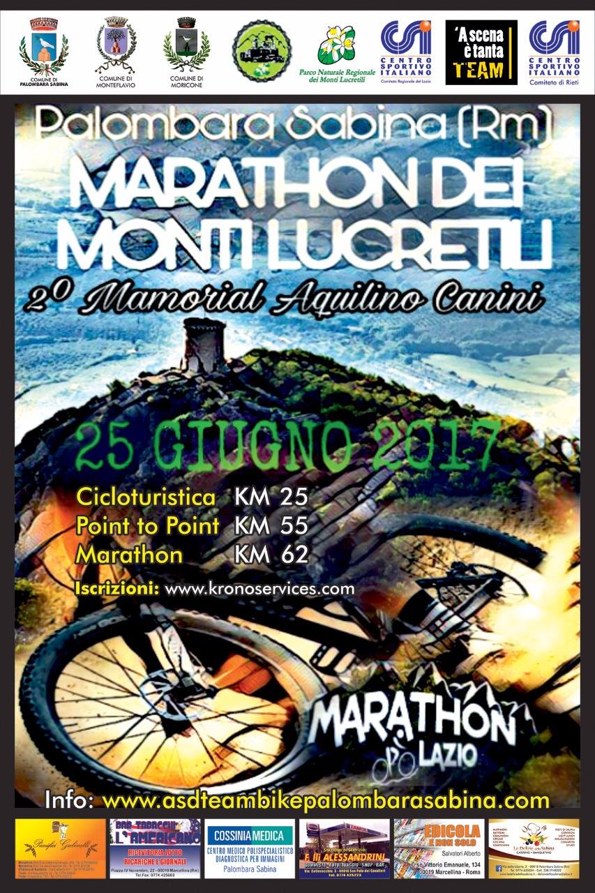 Locandina Marathon dei Monti Lucretili